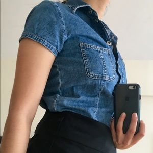 Vintage Anne Klein Western Denim short sleeve
